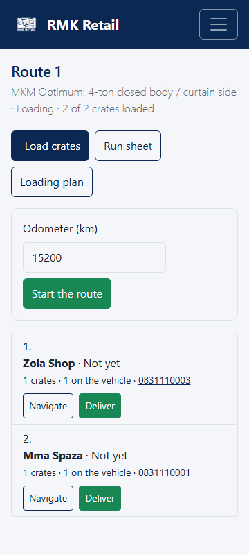Start the route