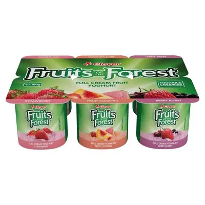Clover Fruits Of The Forest Full Cream Strawberry,Fruit